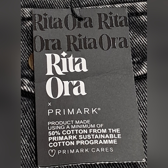 NWT Rita Ora x Primark Washed Black Denim Mini Skirt - Size 6 - Picture 9 of 15